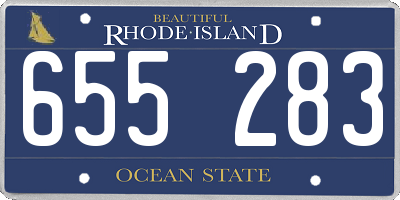 RI license plate 655283