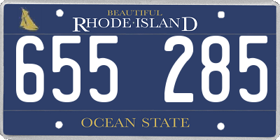 RI license plate 655285