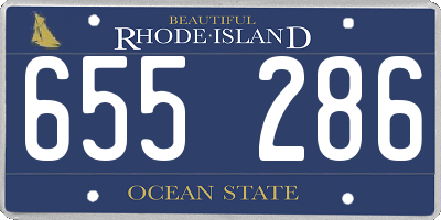RI license plate 655286