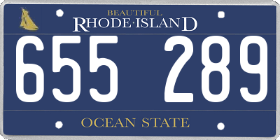 RI license plate 655289