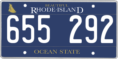 RI license plate 655292