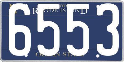 RI license plate 6553