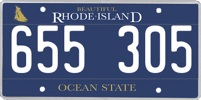 RI license plate 655305
