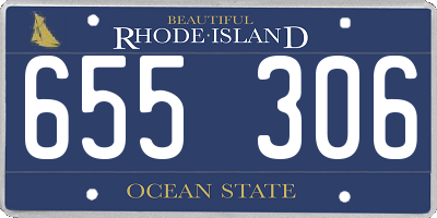 RI license plate 655306