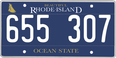RI license plate 655307