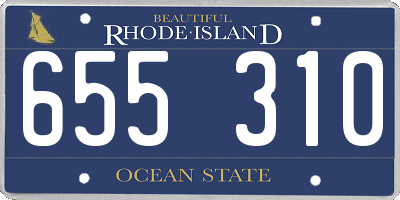 RI license plate 655310