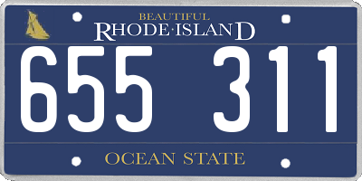 RI license plate 655311
