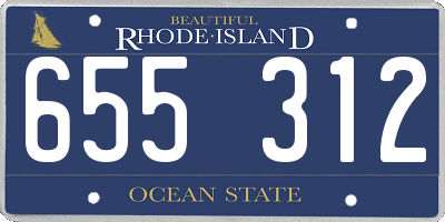 RI license plate 655312