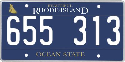 RI license plate 655313