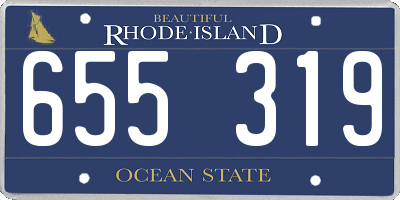 RI license plate 655319