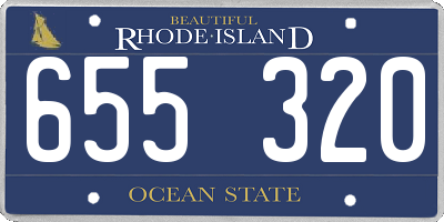 RI license plate 655320