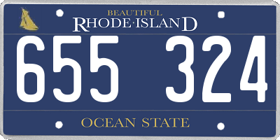RI license plate 655324