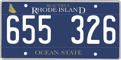 RI license plate 655326