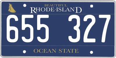 RI license plate 655327