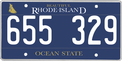 RI license plate 655329