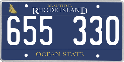 RI license plate 655330