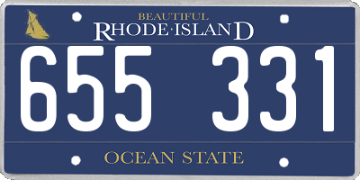 RI license plate 655331