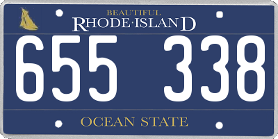 RI license plate 655338