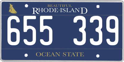 RI license plate 655339