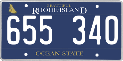 RI license plate 655340