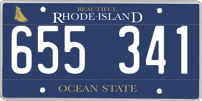 RI license plate 655341