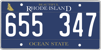 RI license plate 655347