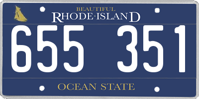 RI license plate 655351