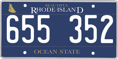 RI license plate 655352
