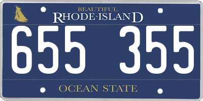 RI license plate 655355