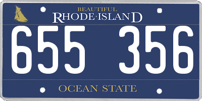 RI license plate 655356