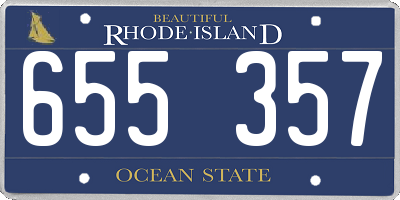 RI license plate 655357