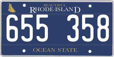 RI license plate 655358