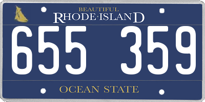 RI license plate 655359