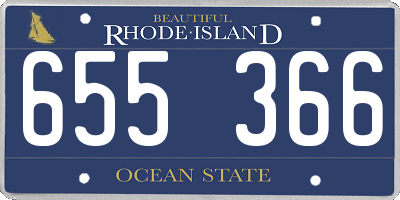 RI license plate 655366