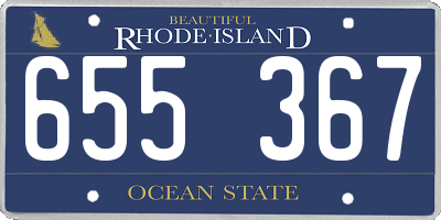 RI license plate 655367