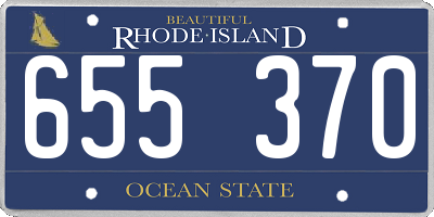 RI license plate 655370