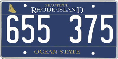 RI license plate 655375