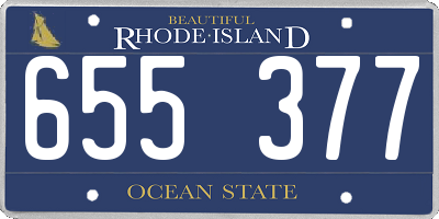 RI license plate 655377