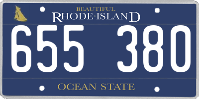 RI license plate 655380