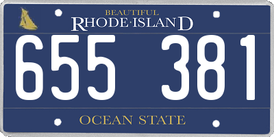 RI license plate 655381