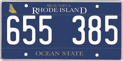 RI license plate 655385
