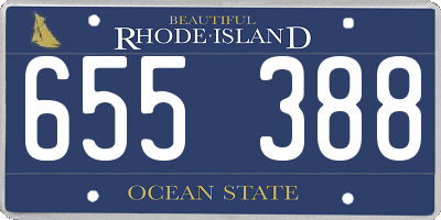 RI license plate 655388