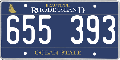 RI license plate 655393