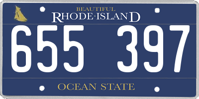 RI license plate 655397