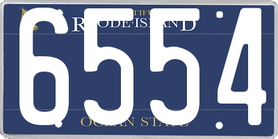 RI license plate 6554