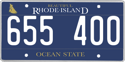 RI license plate 655400