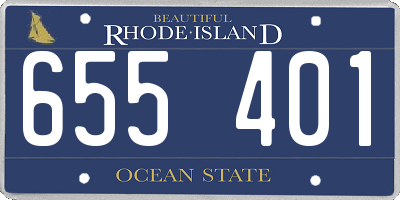 RI license plate 655401