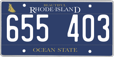 RI license plate 655403
