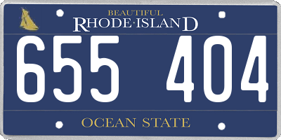 RI license plate 655404