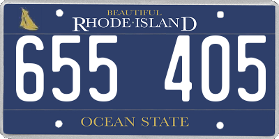 RI license plate 655405
